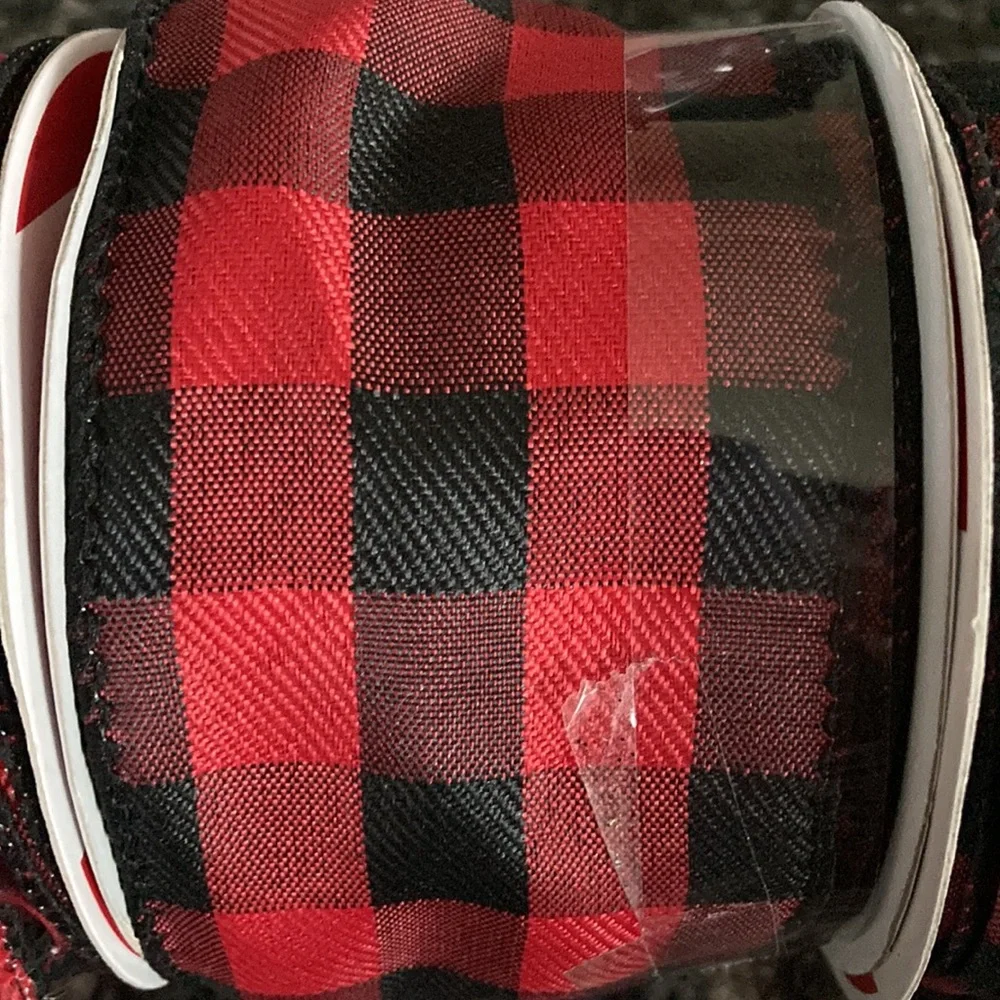 CELEBRATE IT WIRED RIBBON BUFFALO PLAID LOT OF 3 NWT